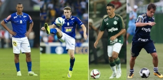 FabrÃ­cio e Fabiano deixarÃ£o o Cruzeiro e passarÃ£o para o Palmeiras, que, por sua vez, cederÃ¡ Robinho e Lucas (Foto: Globo Esporte)