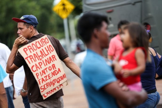 Imigrante venezuelano em busca de trabalho em Boa Vista (Foto: Marcelo Camargo/AgÃªncia Brasil)