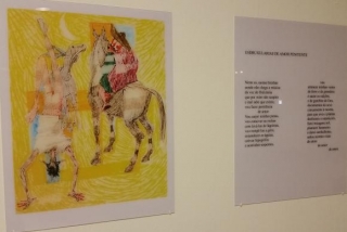 Obra apresentada na exposiÃ§Ã£o Dom Quixote - Portinari e Drummond: releituras de Cervantes, na UFMG (Foto: LÃ©o Rodrigues/AgÃªncia Brasil)