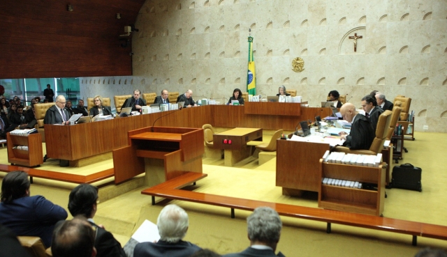 Ministros durante a sessÃ£o de julgamento do habeas corpus preventivo pedido pela defesa do ex-presidente Luiz InÃ¡cio Lula da Silva (Foto: Carlos Moura/SCO/STF)