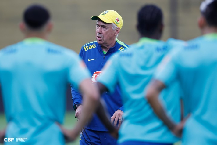 Brasil encara o Equador na estreia de Carlo Ancelotti como técnico da seleção