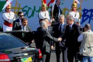 O presidente Michel Temer e a primeira-dama Marcela Temer durante desfile de 7 de Setembro, na Esplanada dos MinistÃ©rios (Foto: Wilson Dias/AgÃªncia Brasil)