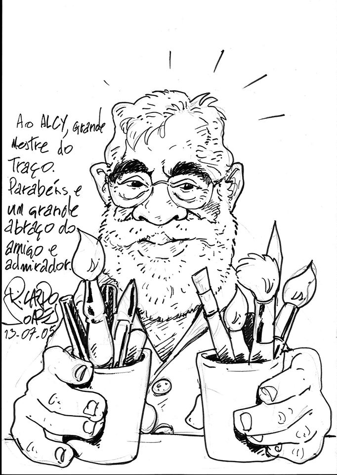 caricatura de Alcy Linares