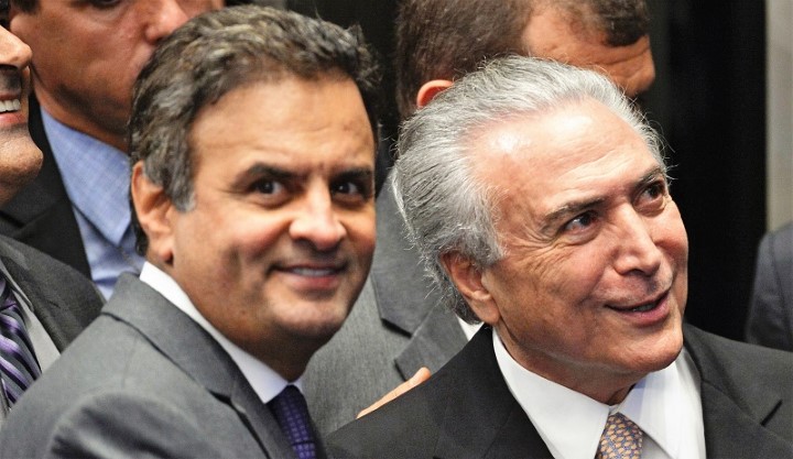 Aécio Neves e Michel Temer