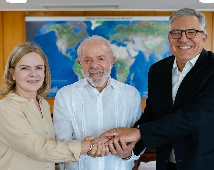 Gleisi Hoffmann, Lula e Alexandre Padilha