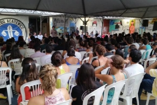 Estudantes formaram a maioria do pÃºblico em ato contra o impeachment que reuniu alunos, professores, juristas e promotores na UFMG (Foto: LÃ©o Rodrigues/AgÃªncia Brasil)