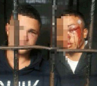 Erick Thadeu e Gregory Perciliano foram presos ao tentarem roubar carga de caminhÃ£o (Foto: G1 Santos)