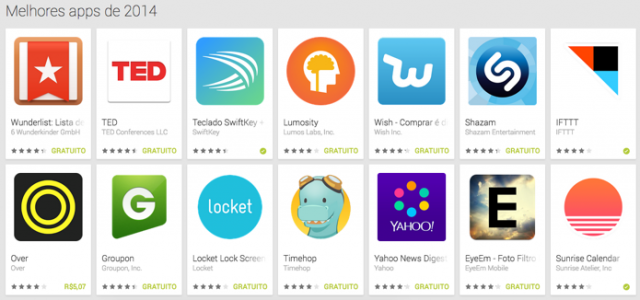 Google divulga lista dos melhores apps do ano (Foto: ReproduÃ§Ã£o/Google Play)