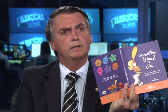 Jair Bolsonaro durante a entrevista no 