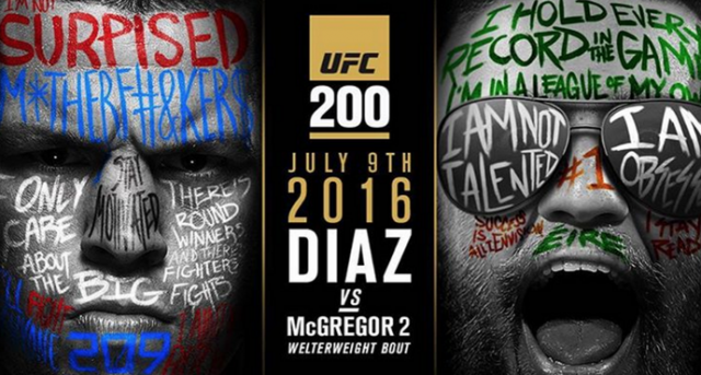 PÃ´ster do UFC 200 foi publicado por Dana White apÃ³s o anÃºncio (Foto: ReproduÃ§Ã£o/Instagram)