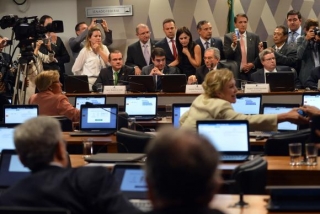 A ComissÃ£o Especial do Impeachment no Senado aprovou o parecer favorÃ¡vel Ã  admissibilidade do processo de afastamento da presidenta Dilma (Foto: Antonio Cruz/AgÃªncia Brasil)