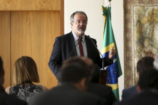 O ministro da SeguranÃ§a PÃºblica, Raul Jungmann, durante cerimÃ´nia no STF (Foto: Marcelo Camargo/AgÃªncia Brasil)