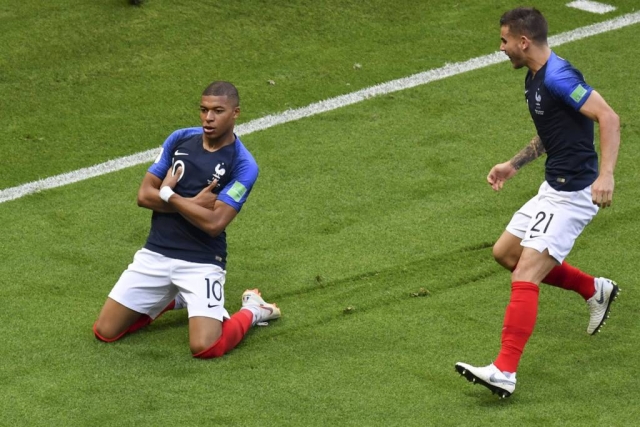 Com dois gols, MbappÃ© foi o grande nome do jogo (Foto: Saeed Khan/AFP)