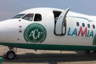 AviÃ£o da empresa boliviana Lamia, fretado pela Chapecoense para transportar sua equipe (Foto: DivulgaÃ§Ã£o/Cleberson Silva/Chapecoense)