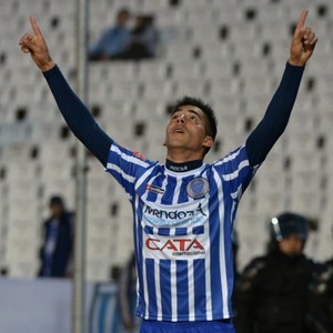 Leandro FernÃ¡ndez marcou 15 gols com a camisa do Godoy Cruz (Foto: DivulgaÃ§Ã£o/Godoy Cruz)