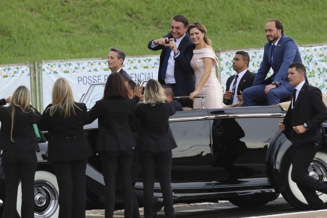 Presidente eleito Jair Bolsonaro chega ao Congresso Nacional para solenidade de posse (Foto: Fabio Rodrigues Pozzebom/ABr)