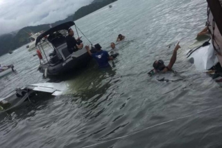 AviÃ£o com cinco ocupantes caiu em Paraty, na Costa Verde do Rio de Janeiro (Foto: AgÃªncia Brasil)