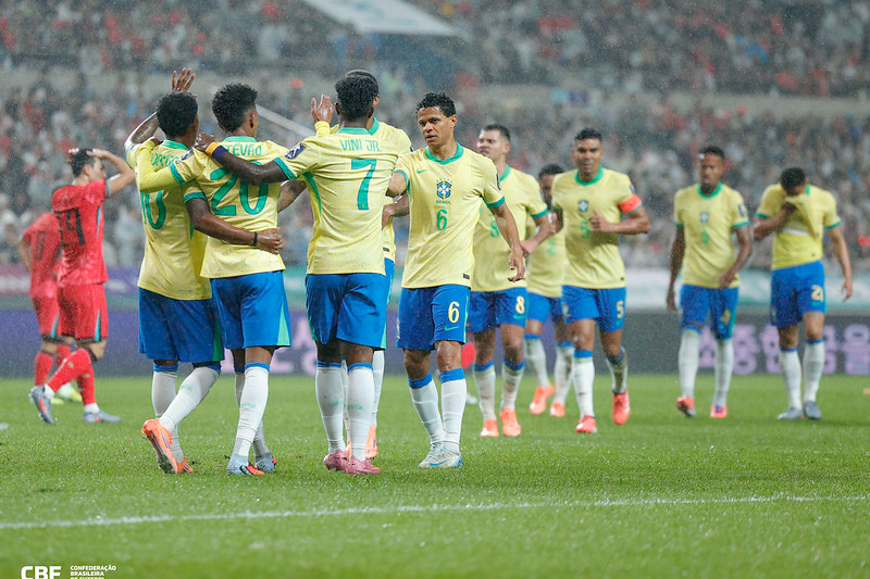 Brasil goleia Coreia do Sul por 5 a 0 e mostra evolução sob comando de Ancelotti