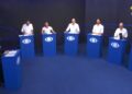 Primeiro debate em Minas tem troca de ataques, disputa pela direita e ausência de Patrus