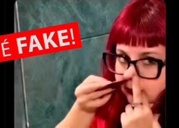 É fake: vídeo de mulher usando substância não foi gravado em ato pró-Lula no Brasil